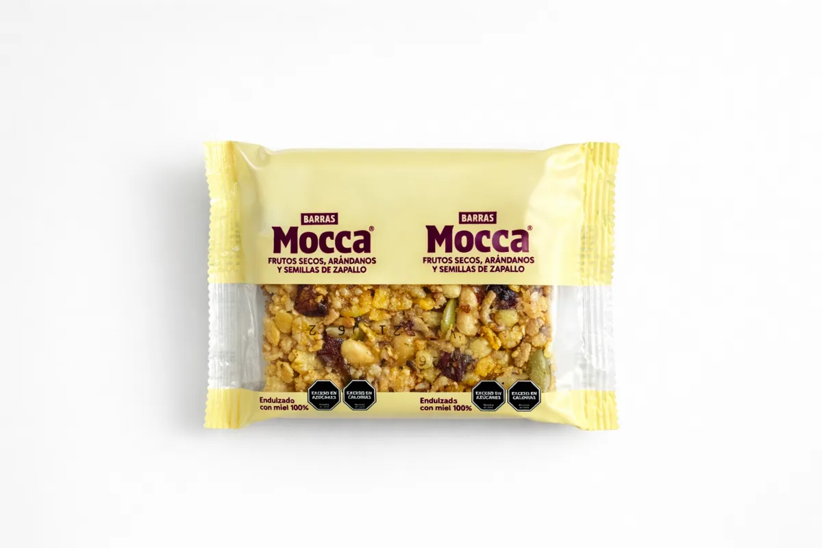 Barrita de arándanos y semillas de zapallo Mocca